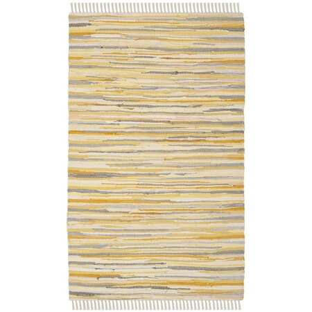 Safavieh Rag Rug Small Rectangle Area Rug Gold & Multicolor - 3 x 5 ft. RAR129N-3